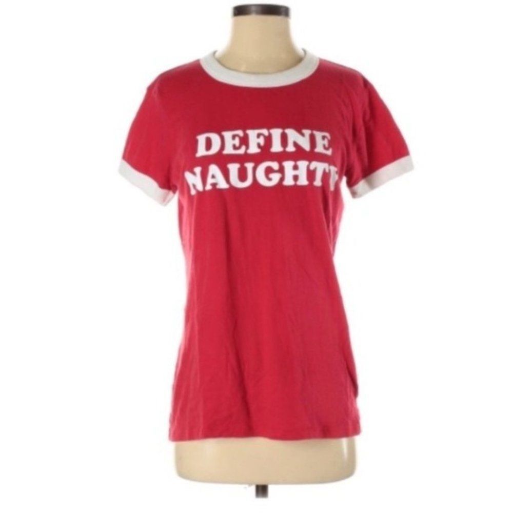 Victoria’s Secret PINK Christmas Naughty Shirt Family T-Shirts Tops Large y2k